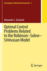 Produktbild: Optimal Control Problems Related to the Robinson&ndash;Solow&ndash;Srinivasan Model