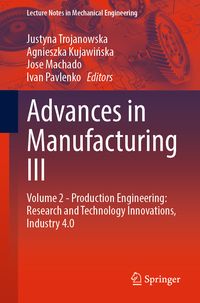 Produktbild: Advances in Manufacturing III