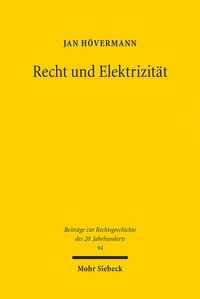Produktbild: Recht und Elektrizit&auml;t