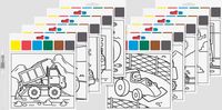Produktbild: Heyda Mal Set Fahrzeuge - Malblock inkl. Wasserfarben und Pinsel, 10 Motive