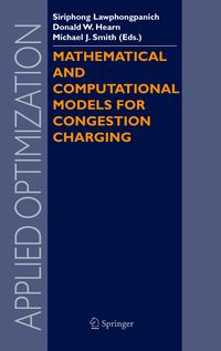 Produktbild: Mathematical and Computational Models for Congestion Charging