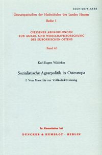 Produktbild: Sozialistische Agrarpolitik in Osteuropa.