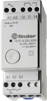 Produktbild: Finder Stromsto&szlig;-Schalter Hutschiene 13.01.0.024.0000 1 Wechsler 24V DC/AC 1St.
