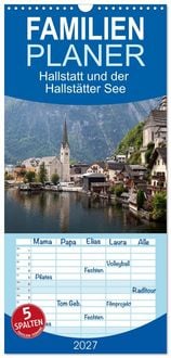 Produktbild: Familienplaner 2027 - Hallstatt und der Hallst&auml;tter See mit 5 Spalten (Wandkalender, 21 x 45 cm) CALVENDO