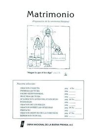 Produktbild: Matrimonio: Preparacion Para La Ceremonia Liturgica = Matrimonio