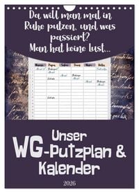 Produktbild: Gothic WG-Putzplan & Kalender 2026 (Wandkalender 2026 DIN A4 hoch), CALVENDO Monatskalender
