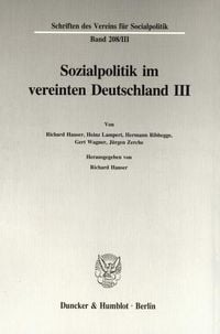 Produktbild: Sozialpolitik im vereinten Deutschland III.