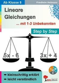 Produktbild: Lineare Gleichungen mit 1-3 Unbekannten / Step by Step