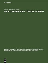 Produktbild: Die Altarmenische "Zenon"-Schrift