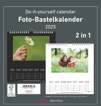 'Foto-Bastelkalender 2025 - 2 in 1: schwarz und weiss - Do it yourself calendar 21x22 cm 