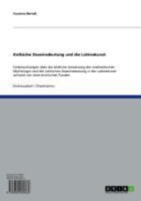 Produktbild: Keltische Daseinsdeutung und die Lat&egrave;nekunst