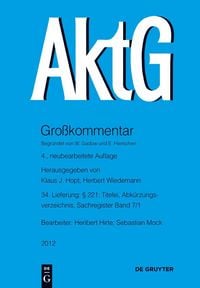 Produktbild: &sect; 221; Titelei, Abk&uuml;rzungsverzeichnis, Sachregister Band 7/1