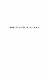 Produktbild: Les termes d'adresse en francais - comment aider les non-fra