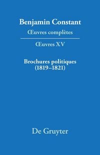 Produktbild: Brochures politiques (1819-1821)