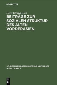 Produktbild: Beitr&auml;ge zur sozialen Struktur des Alten Vorderasien