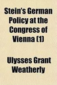 Produktbild: Stein's German Policy at the Congress of Vienna (1)