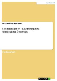 Produktbild: Sonderausgaben - Einf&uuml;hrung und umfassender &Uuml;berblick