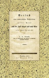 Produktbild: Versuch einer humoristischen Beschreibung meiner Reise nach der Insel R&uuml;gen und nach Wien in den Jahren 1824 und 1833