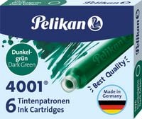 Produktbild: Pelikan Tintenpatronen 4001&reg;, 6er Set Standard Tintenpatronen, Dunkelgr&uuml;n