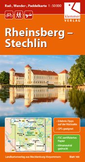 Produktbild: Rad-, Wander und Paddelkarte Rheinsberg - Stechlin