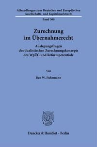 Produktbild: Zurechnung im &Uuml;bernahmerecht