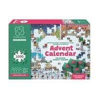 Produktbild: TEAMPUZZLE &ndash; Weihnachtsst&auml;dte &ndash; 1000 Teile &ndash; Puzzle-Adventskalender f&uuml;r 1-4 Personen