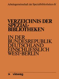 Produktbild: Verzeichnis der Spezialbibliotheken in der Bundesrepublik Deutschland einschlie&szlig;lich West-Berlin