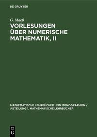 Produktbild: Vorlesungen &uuml;ber numerische Mathematik, II
