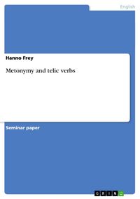 Produktbild: Metonymy and telic verbs