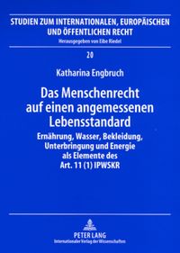 Produktbild: Das Menschenrecht auf einen angemessenen Lebensstandard