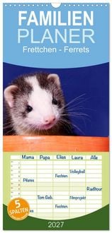 Produktbild: Familienplaner 2027 - Frettchen - Ferrets mit 5 Spalten (Wandkalender, 21 x 45 cm) CALVENDO
