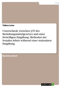 Produktbild: Unterschiede zwischen &sect;35 des Bet&auml;ubungsmittelgesetzes und einer freiwilligen Entgiftung. Methoden der Sozialen Arbeit w&auml;hrend einer station&auml;ren Entgi