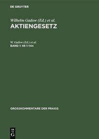 Produktbild: Aktiengesetz / &sect;&sect; 1&ndash;144