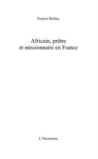Produktbild: Africain, pretre et missionnaire France