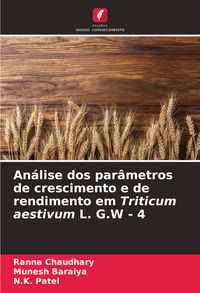 Produktbild: An&aacute;lise dos par&acirc;metros de crescimento e de rendimento em Triticum aestivum L. G.W - 4