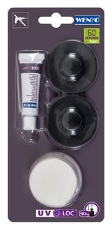 Produktbild: UV-Loc&reg; Befestigungsset Schwarz, Befestigen ohne Bohren mit innovativem Klebesystem UV-Loc&reg;