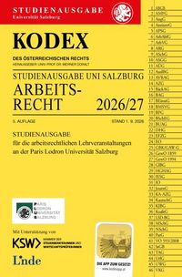 Produktbild: KODEX Studienausgabe Arbeitsrecht Salzburg 2026/27