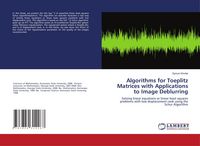 Produktbild: Algorithms for Toeplitz Matrices with Applications to Image Deblurring
