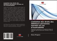Produktbild: Limitation des droits des d&eacute;biteurs personnes morales en cas d'insolvabilit&eacute;