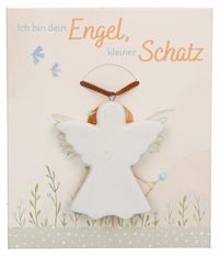 Produktbild: Engel-Anh&auml;nger aus Porzellan - Ich bin dein Engel, kleiner Schatz