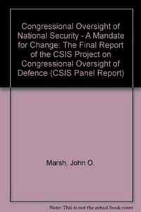Produktbild: Congressional Oversight Of National Security