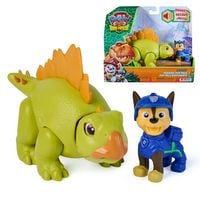 Produktbild: PAW Patrol: Der Dino Film, Roaring Pups, Chase-Figur & br&uuml;llender Stegosaurus-Dino
