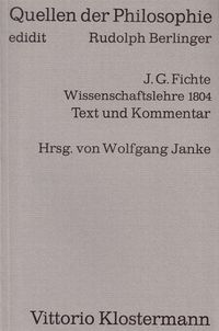 Produktbild: Wissenschaftslehre 1804