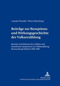 Produktbild: Beitr&auml;ge zur Rezeptions- und Wirkungsgeschichte der Volkserz&auml;hlung