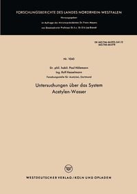 Produktbild: Untersuchungen &uuml;ber das System Acetylen-Wasser