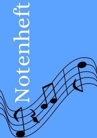Produktbild: Notenheft: DIN A5 Notenlinienheft | 44 Seiten mit 12 Notenzeilen / Systeme pro Blatt | Papier 90g/m&sup2; | Musikheft mit Notenlinien