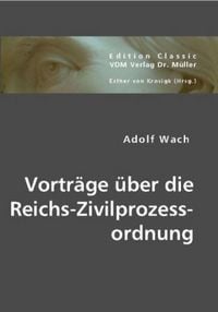 Produktbild: Vortr&auml;ge &uuml;ber die Reichs-Zivilprozessordnung