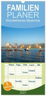 Produktbild: Familienplaner 2027 - Wunderbares Myanmar mit 5 Spalten (Wandkalender, 21 x 45 cm) CALVENDO