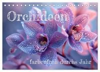 Produktbild: Orchideen - farbenfroh durchs Jahr (Tischkalender 2027 DIN A5 quer), CALVENDO Monatskalender