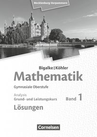 Produktbild: Mathematik. Band 1. Analysis. Mecklenburg-Vorpommern. L&ouml;sungen zum Sch&uuml;lerbuch
